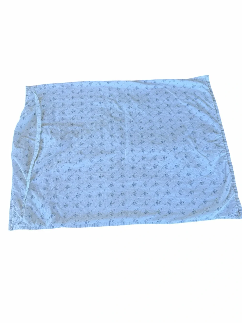 Simply Shabby Chic British Rose 2-Piece King Quilt Set Reversible Blue Gray GUC